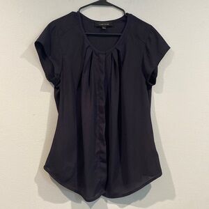 Larry Levine Black Short Sleeve Blouse - Size Large